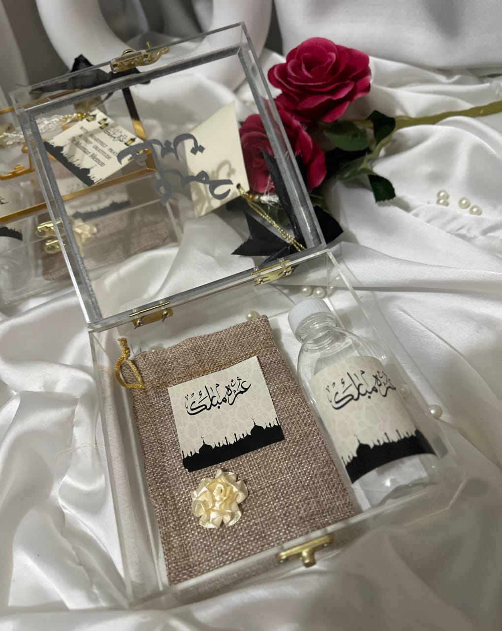 Umrah Tabaruk Premium Acrylic Boxes | Customisation Avalaible Minimum Quantity 10 Boxes